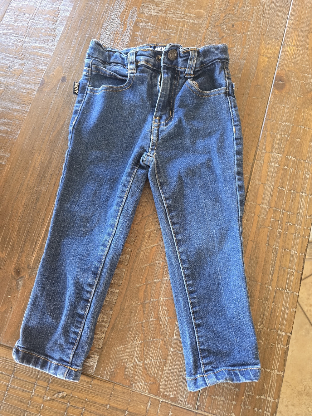 Dkny Girl's Skinny Jeans in Dark Blue Denim